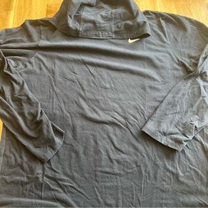 Nike Dri-Fit Hoodie Long Sleeve Tee Shirt Black – Size Large